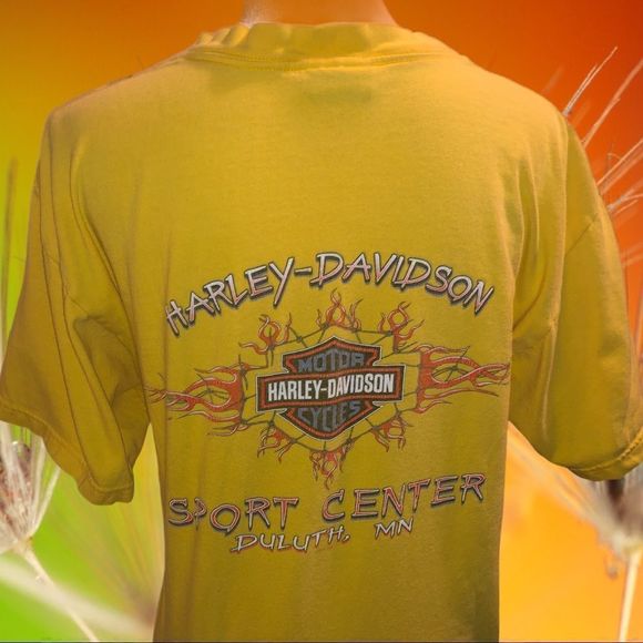 Harley Davidson yellow T-shirt - Picture 7 of 8